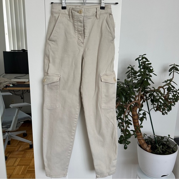 Aritzia Wilfred Free Modern Cargo Pant Light Khaki - Picture 1 of 9
